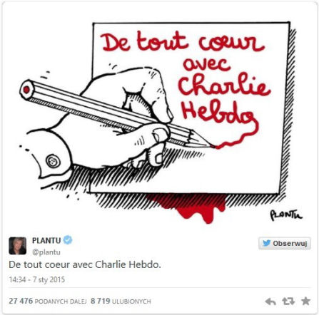  Atak terrorystyczny na Charlie Hebdo - rysunki satyryczne po ataku