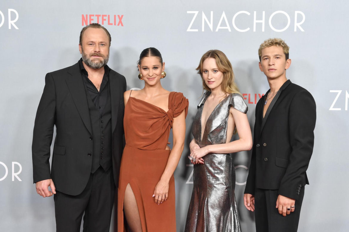 Tomasz Stockinger i  Ignacy Liss na premierze filmu "Znachor"