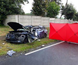 Młody strażak zginąl w wypadku samochodowym