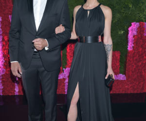 Tomasz Karolak i Paulina Kwaśniewska na balu TVN