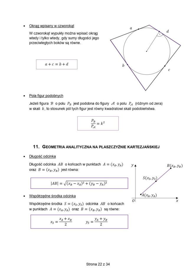 wzory matematyczne matura 2026