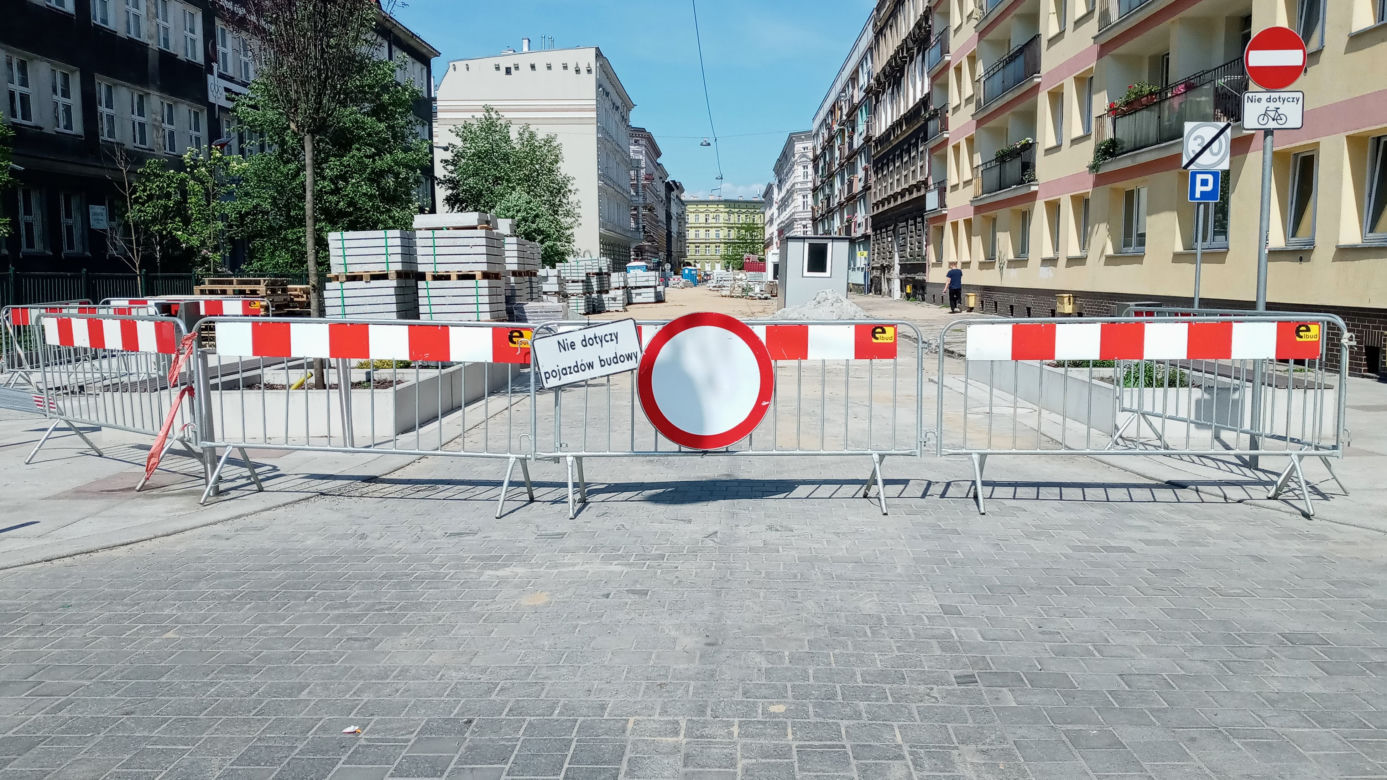 Przebudowa ulic w centrum Szczecina - maj 2020