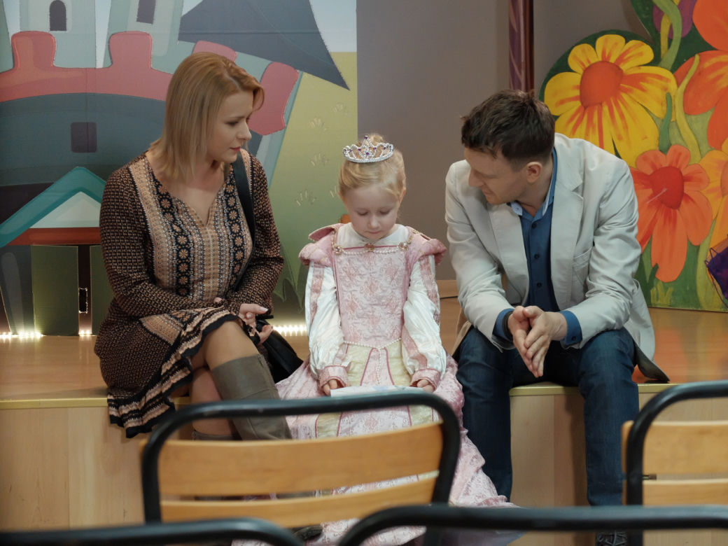Pierwsza miłość. Marysia (Aneta Zając), Michał (Wojciech Błach), Julka (Łucja Kawczak)