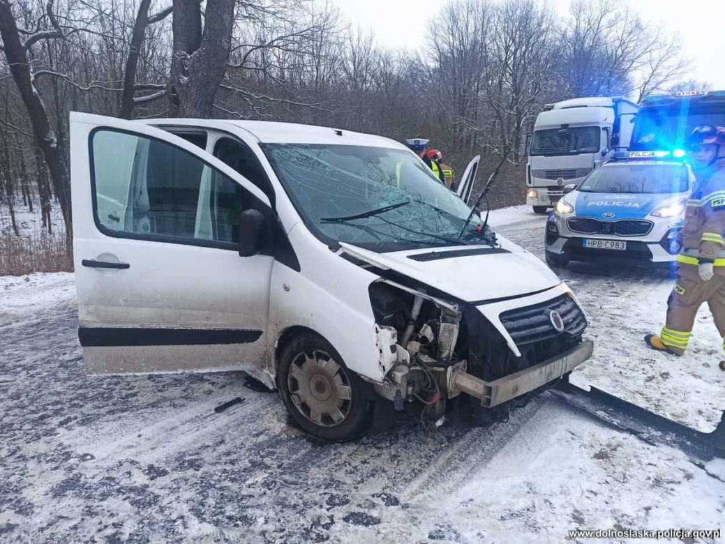 Wypadek busa w Niechlowie. Gdy policjanci zajrzeli do środka, oniemieli