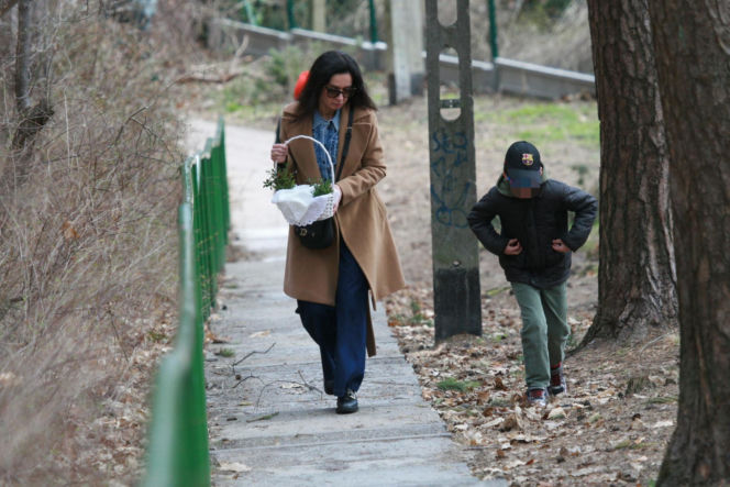 Marta Kaczyńska ze święconką