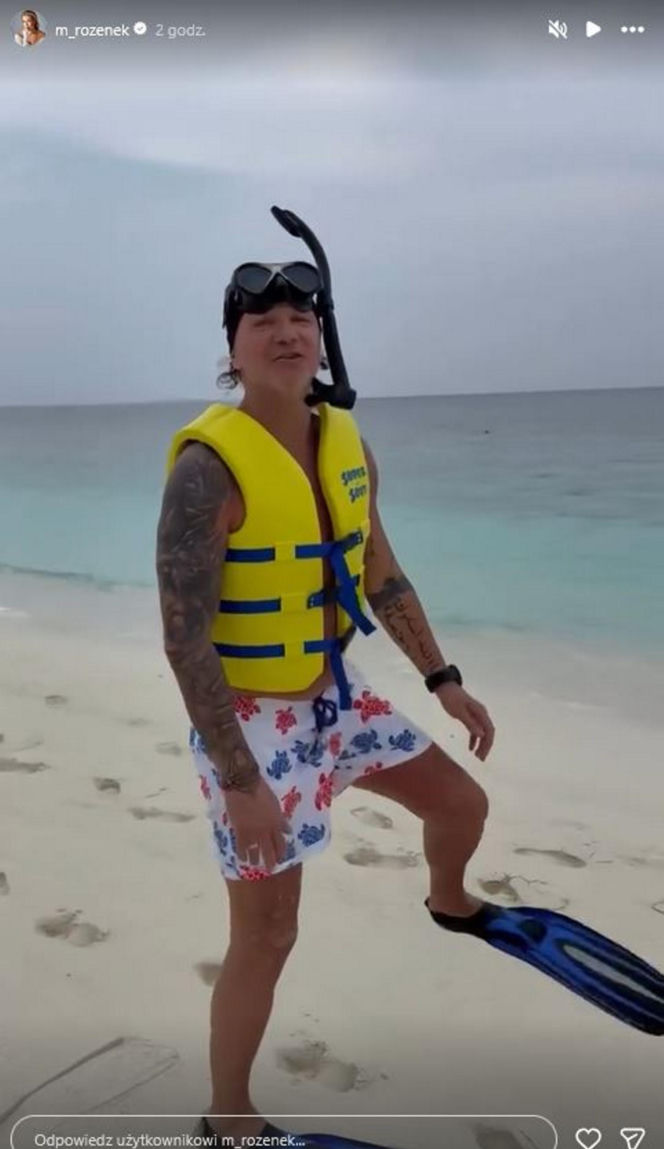 Małgorzata Rozenek i Radosław Majdan nurkują  Malediwach