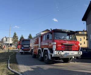 Niebezpieczny pożar w Chybiu. Strażacy bronili pobliskich zabudowań