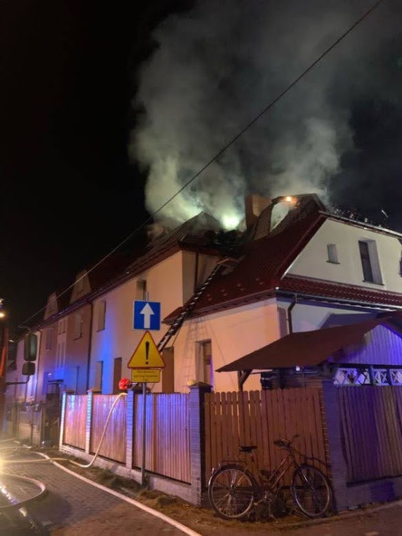 Pożar budynku wielorodzinnego przy ul. Sportowej w Tarnowie