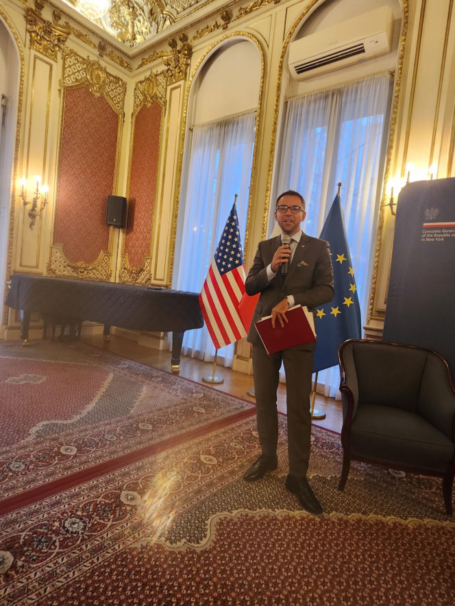 Grzegorz Piątek w Konsulacie Generalnym RP w Nowym Jorku