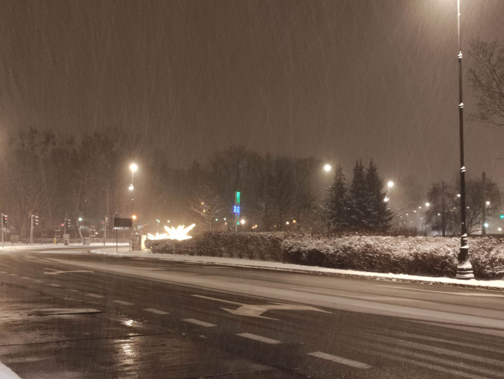 Śnieżna zima w Warszawie