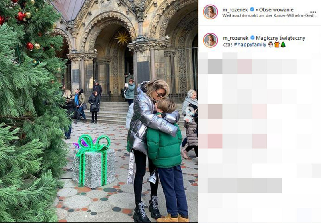 Małgorzata Rozenek-Majdan z Radkiem i dziećmi w Berlinie na Jarmarku Świątecznym 