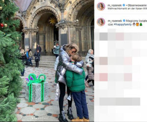 Małgorzata Rozenek-Majdan z Radkiem i dziećmi w Berlinie na Jarmarku Świątecznym 