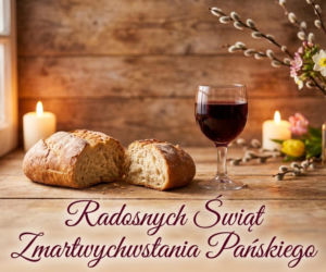 Religijna kartka na Wielkanoc