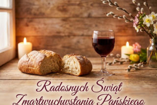 Religijna kartka na Wielkanoc