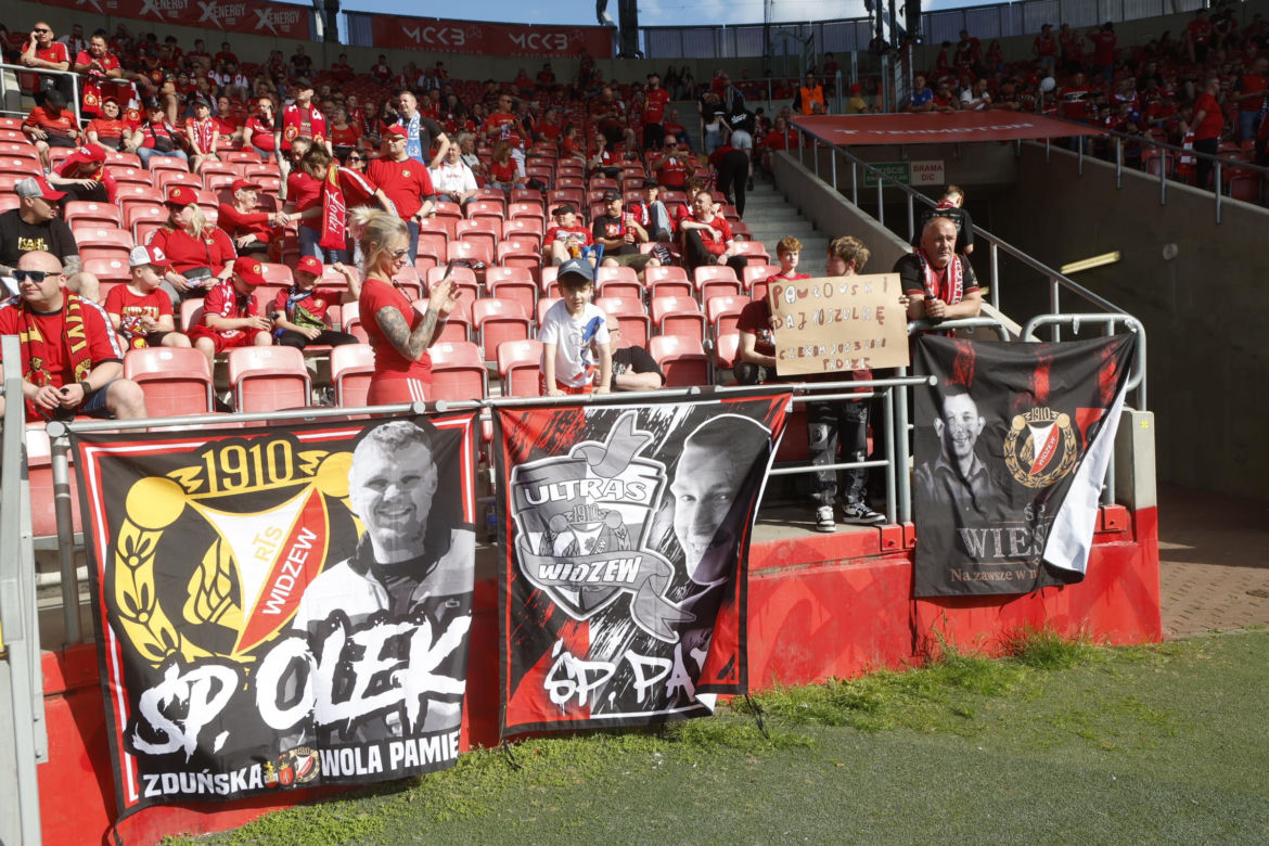 Kibice na meczu Widzew Łódź - Piast Gliwice