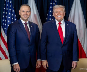 Nawrocki spotkał się z DTrumpem w Davos