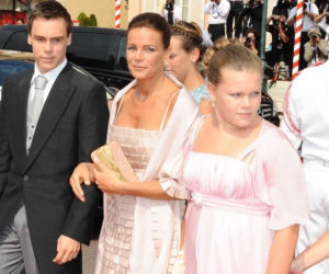 Siostra Alberta - księżniczka Stefania z synem Louisem Ducruetem i córką Camille Gottlieb