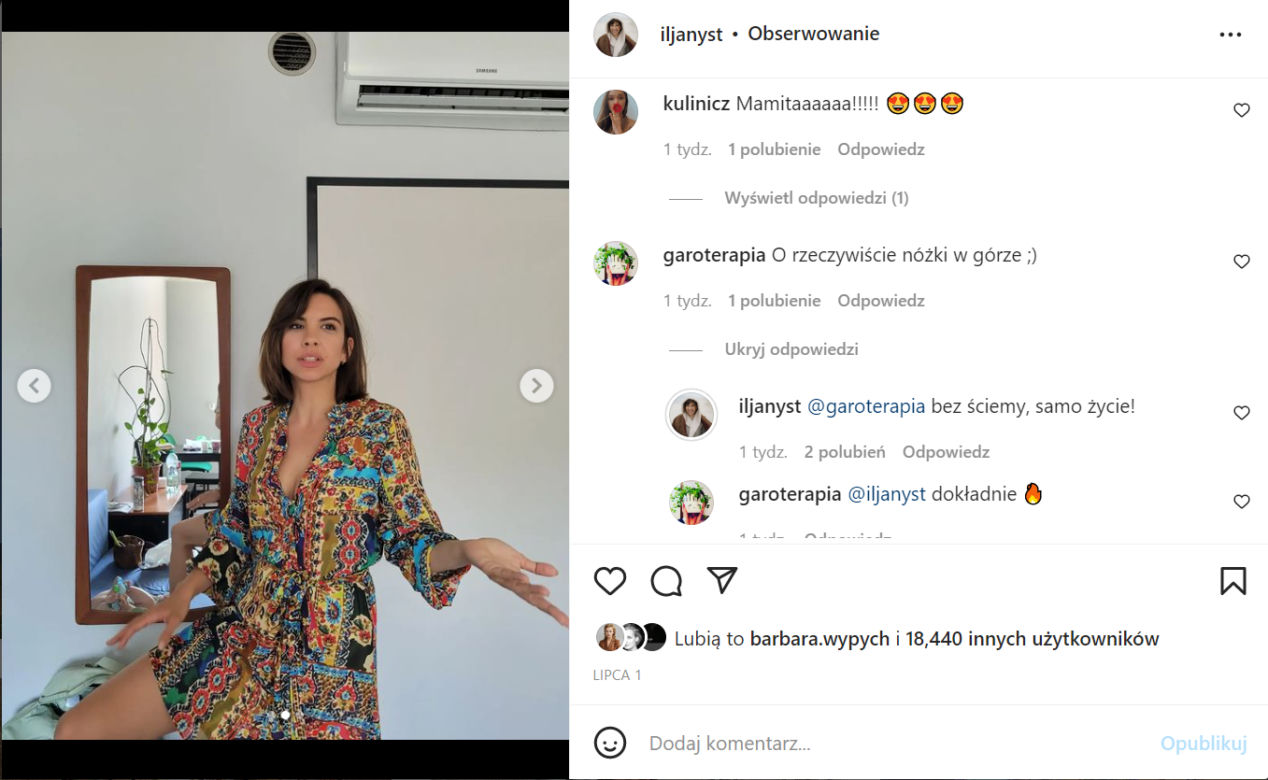 M jak miłość. Aneta (Ilona Janyst) na planie