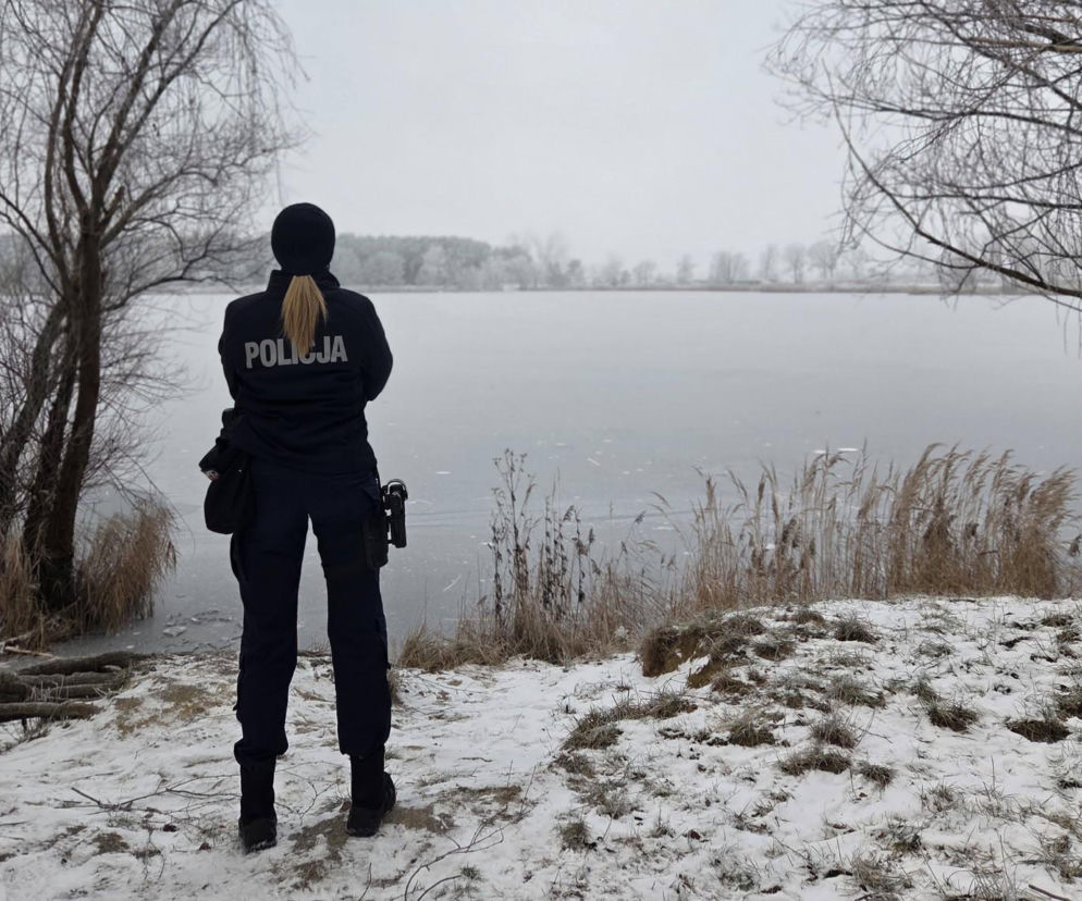 Wchodzisz na zamarznięty zbiornik - ryzykujesz!