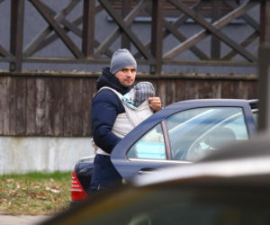 Marcin Dubieniecki i Katarzyna Modrzewska na spacerze