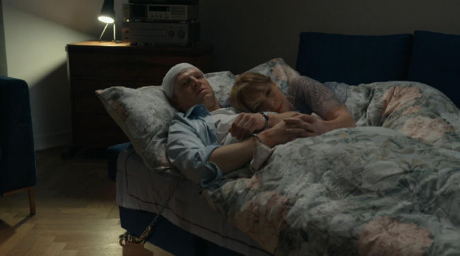 Barwy szczęścia, odcinek 3304.  Łukasz (Michał Rolnicki), Agnieszka (Katarzyna Tlałka)