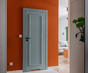 Mieszkanie w kolorach szałwiowej zieleni i ciepłej terakoty