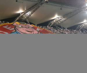 Oprawa kibiców w meczu Legia - FK Aktobe