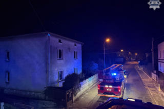 Pożar domu w Kaletach