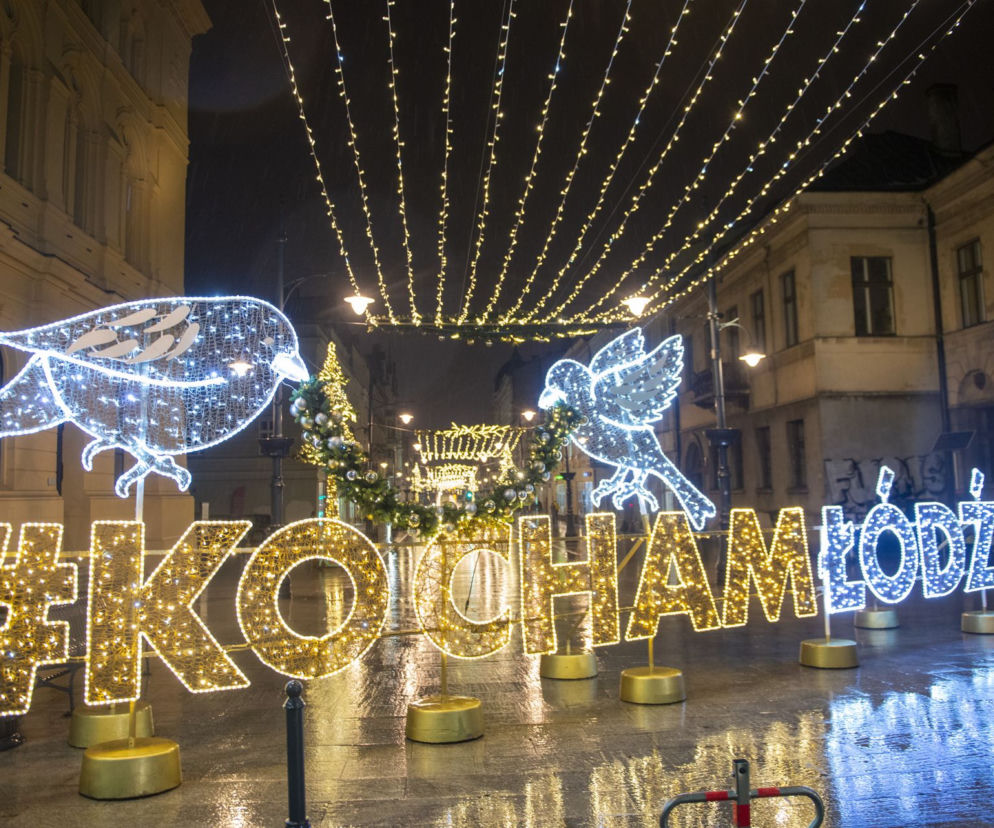 Świąteczne iluminacje robią w Łodzi klimat, Piotrkowska