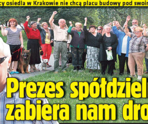 Prezes spółdzielni zabiera nam drogę