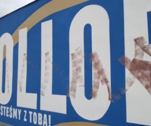 Ktoś zniszczył mural Tomasza Golloba w Bydgoszczy