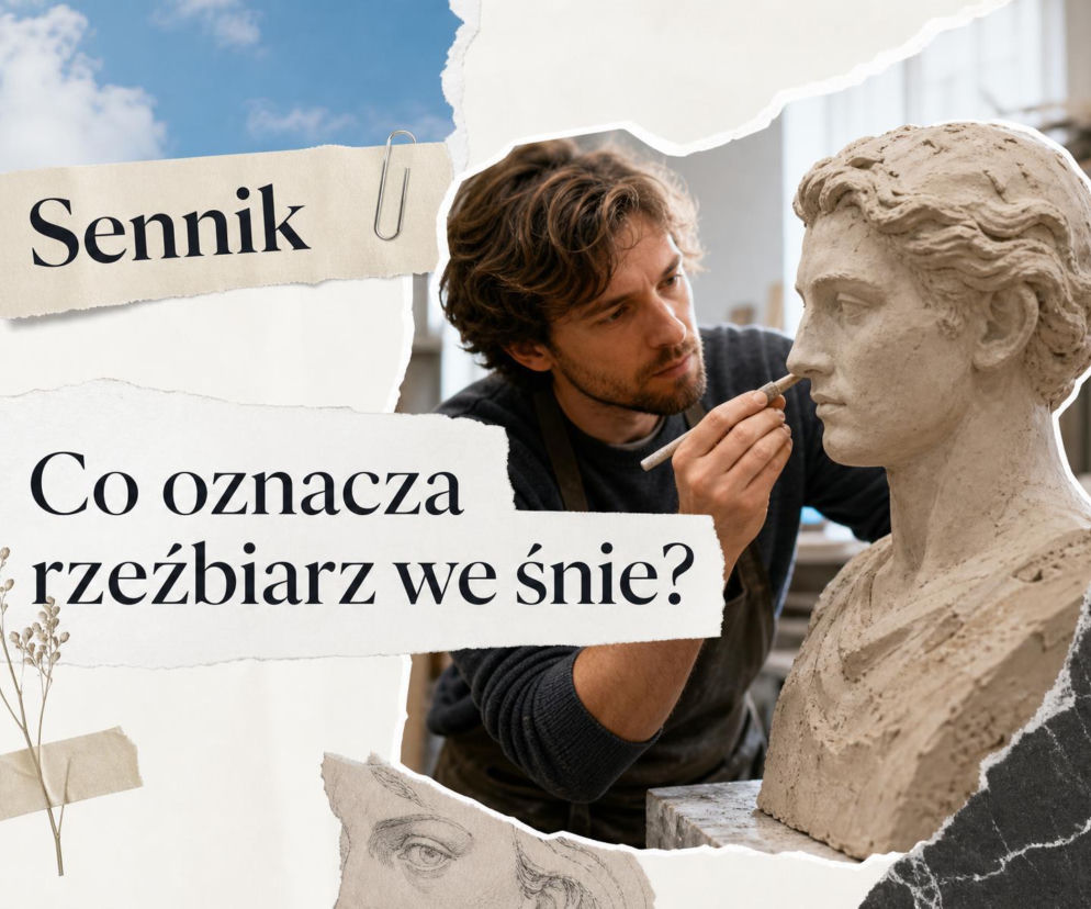 Mężczyzna rzeźbiący popiersie z gliny. O znaczeniu snu o rzeźbiarzu przeczytasz na łamach SE.