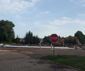 Na Fabrycznej w Lesznie budują kolejne rondo w Lesznie
