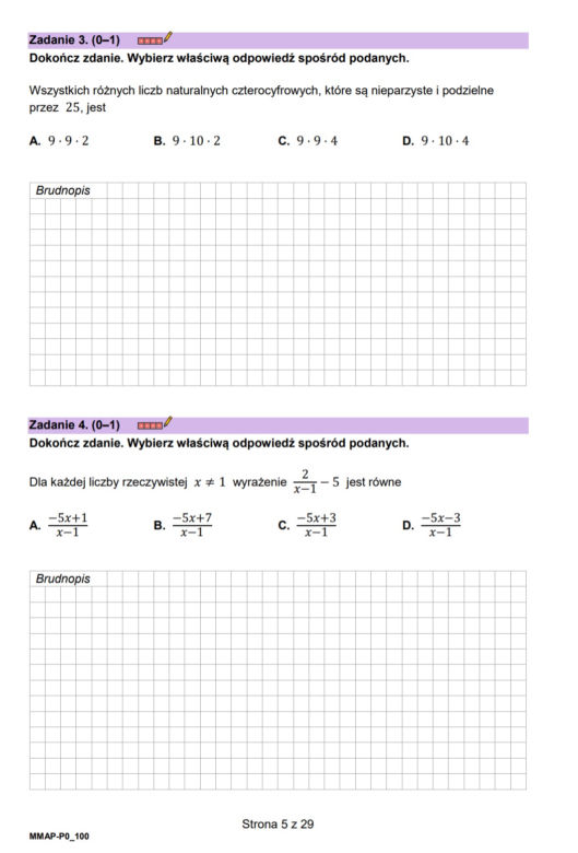 Matura próbna 2023 - Matematyka., arkusze zadań