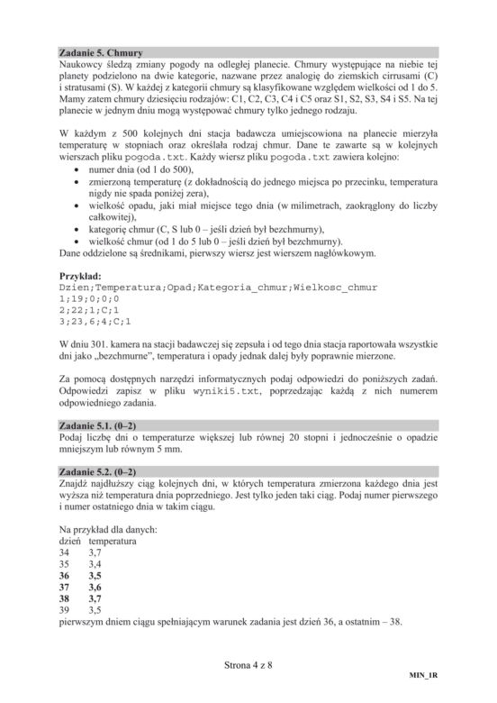 ARKUSZE CKE - Matura z informatyki 2019
