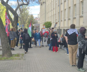 Protest pod ambasadą Izraela w Warszawie (30.04.2026)