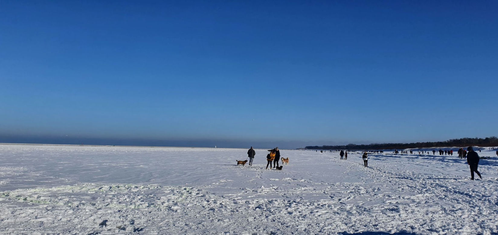 Plaża w Świnoujściu w zimowej odsłonie