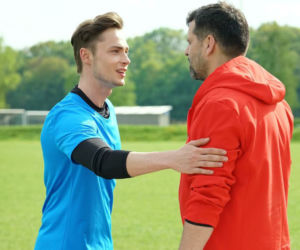 Barwy szczęścia odc. 1923. Józek (Patryk Pniewski), trener (Tomasz Mandes)