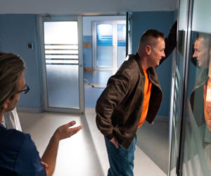 Na dobre i na złe odc. 984. Aleś Zagajewski (Paweł Małaszyński), Artur Bart (Piotr Głowacki)