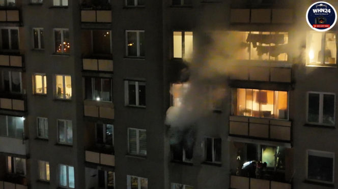 Nocny pożar w Warszawie, ewakuowano mieszkańców