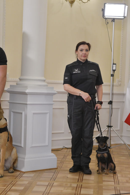 Służby więzienne z psami
