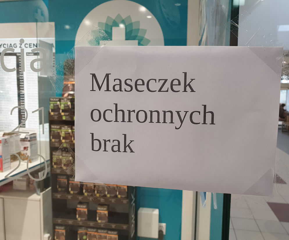 W aptekach brakuje maseczek ochronnych