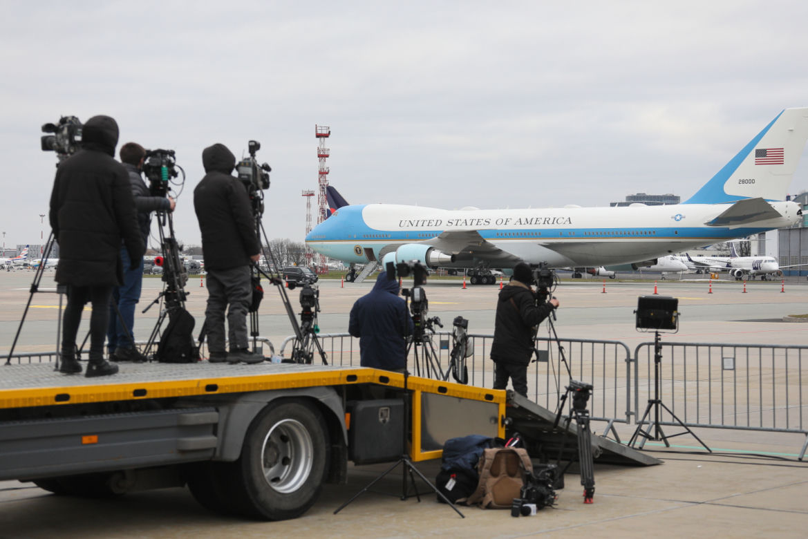 Samolot Air Force One na Lotnisku Chopina