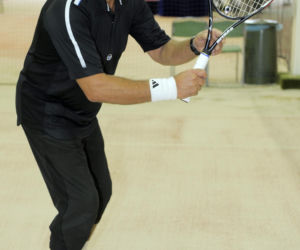 Karol Strasburger ćwiczy