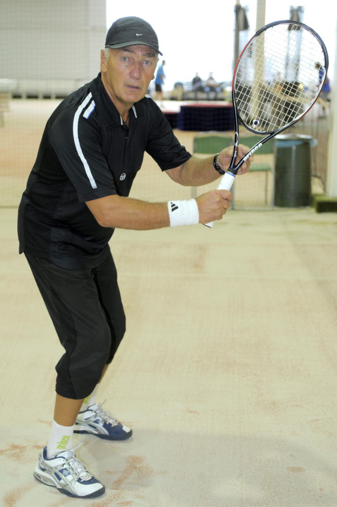 Karol Strasburger ćwiczy