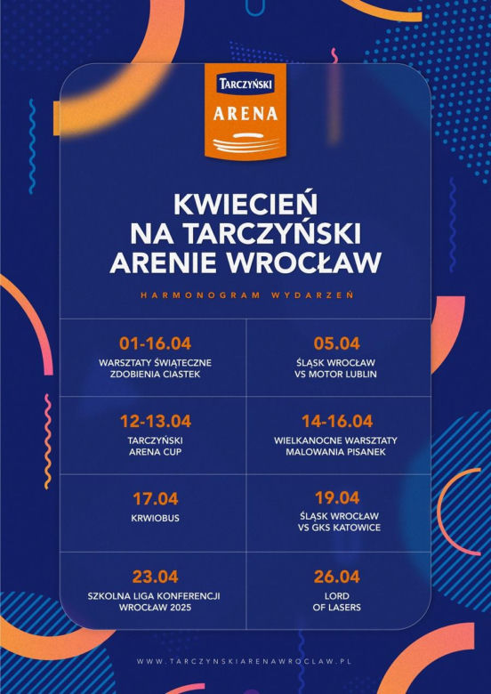 Kwiecień na Tarczyński Arenie we Wrocławiu