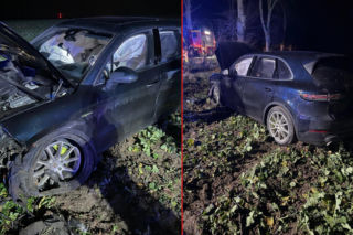 Szaleństwo w Porsche zakończone w polu! Młody kierowca cudem uniknął tragedii
