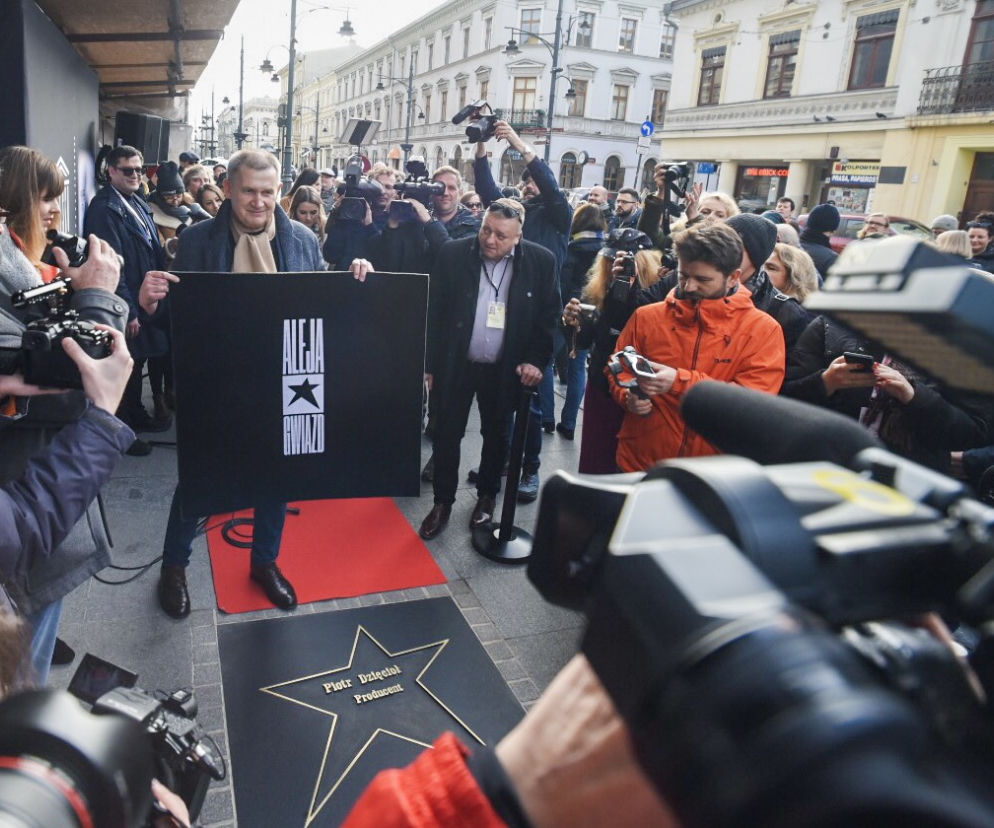 Piotr Dzięcioł w Łódzkiej Alei Gwiazd na Piotrkowskiej