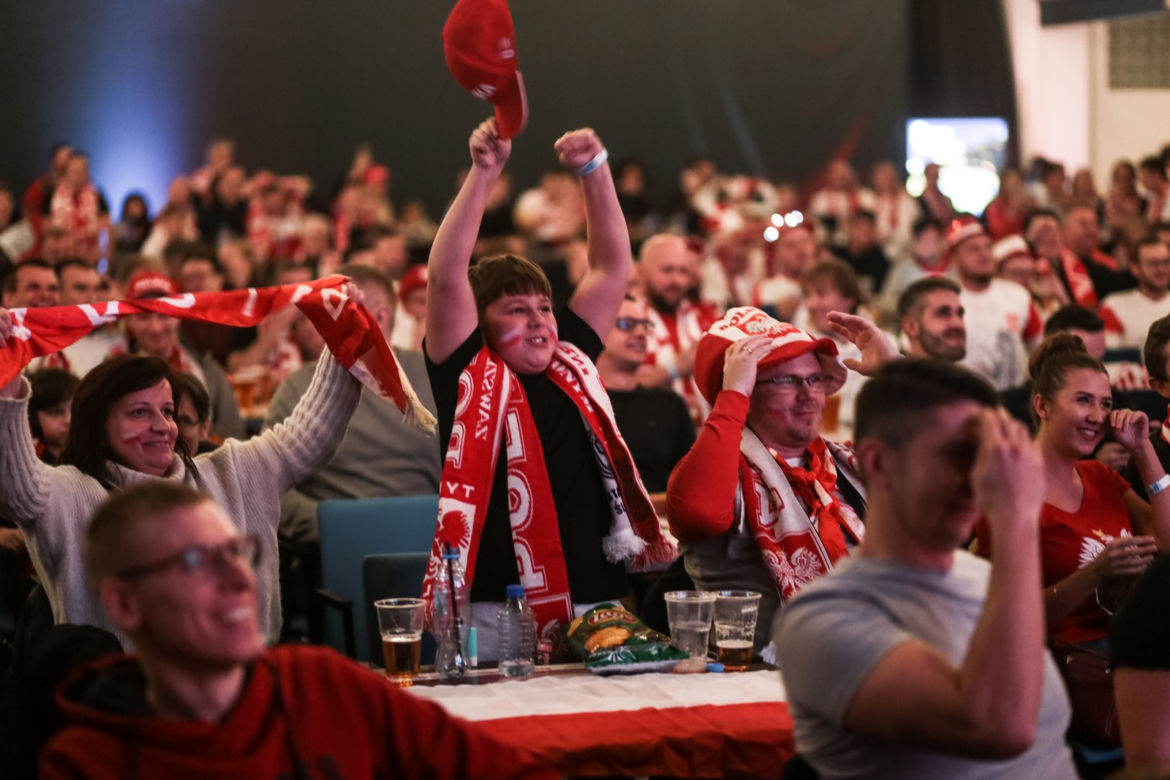 Strefa kibica na Stadionie Śląskim w czasie meczu Polska-Meksyk