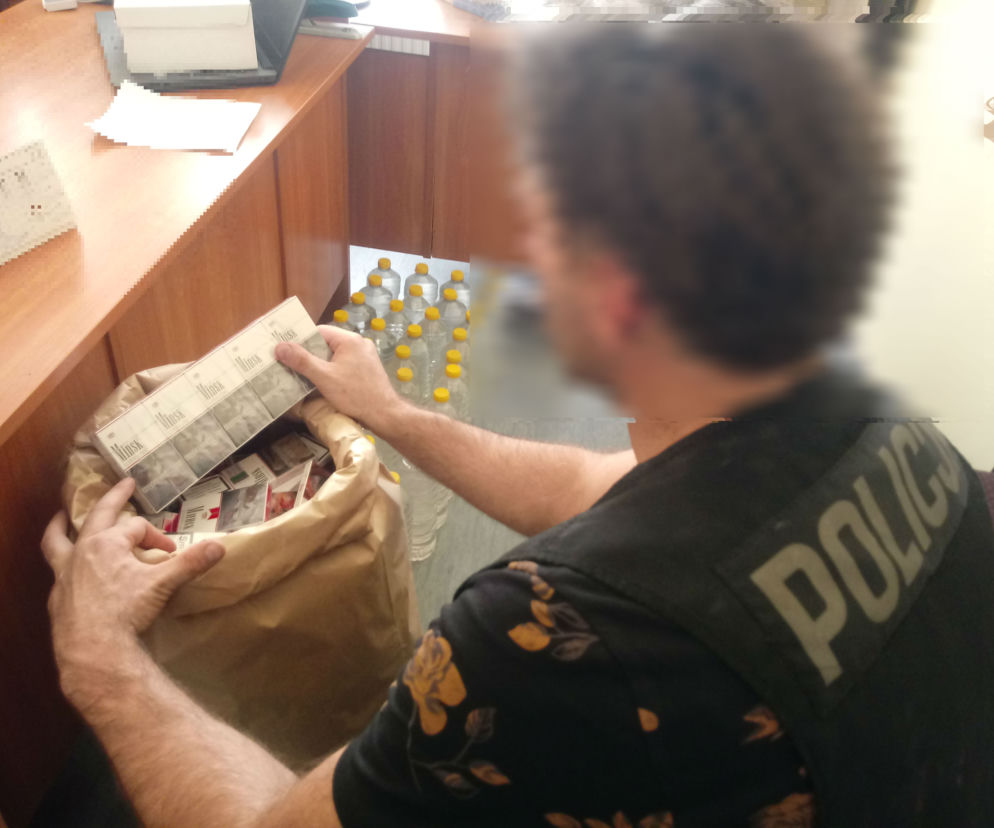 650 paczek papierosów i 120 litrów alkoholu bez akcyzy. Podejrzana w rękach policji